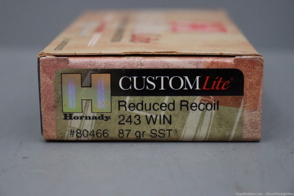 Lot O' Hornady Custom Lite (Reduced Recoil) 87gr SST 243Win [20rds]-img-3