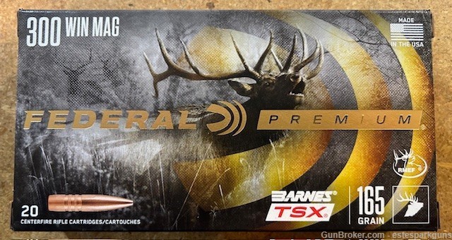 Federal Premium Barnes TSX Copper 300 Win Mag 165 Gr P300WR (100 rounds)-img-1