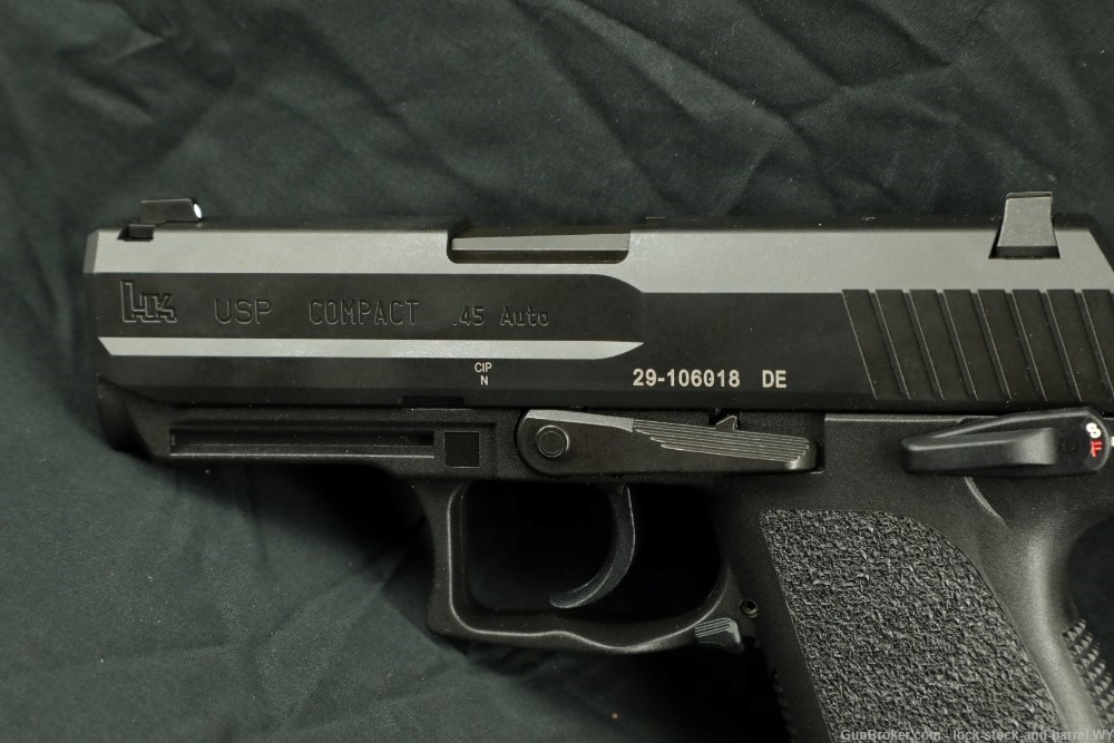Heckler & Koch H&K USP Compact .45 ACP DA/SA Pistol 3.78”  w/ Case-img-7
