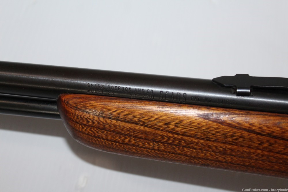 Sears Roebuck Model 25 High Standard .22LR Semi Auto Tube Fed Rifle + Scope-img-32