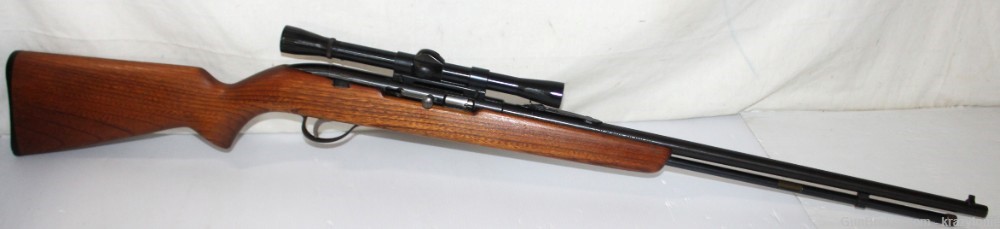 Sears Roebuck Model 25 High Standard .22LR Semi Auto Tube Fed Rifle + Scope-img-1
