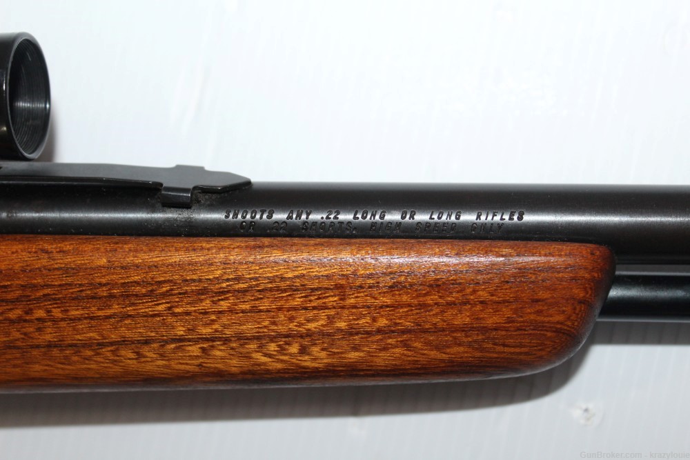 Sears Roebuck Model 25 High Standard .22LR Semi Auto Tube Fed Rifle + Scope-img-26