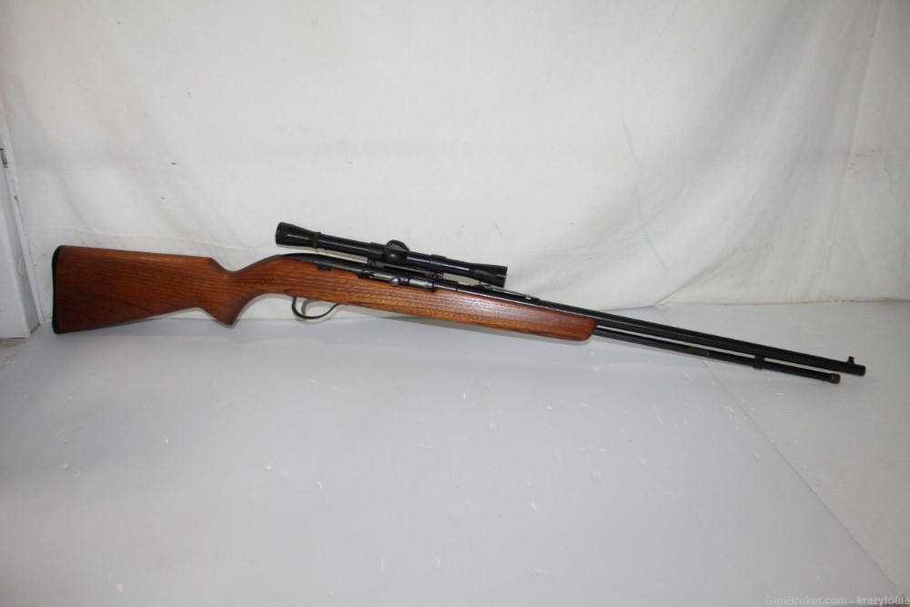 Sears Roebuck Model 25 High Standard .22LR Semi Auto Tube Fed Rifle + Scope-img-2