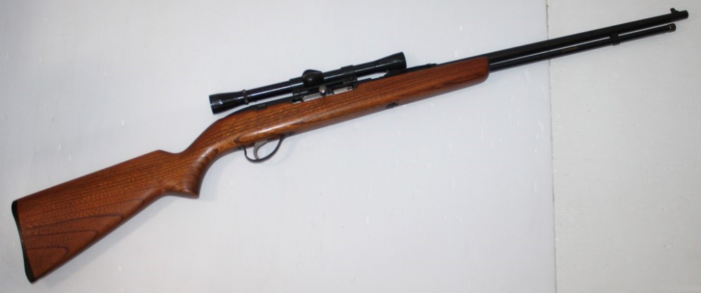 Sears Roebuck Model 25 High Standard .22LR Semi Auto Tube Fed Rifle + Scope-img-0