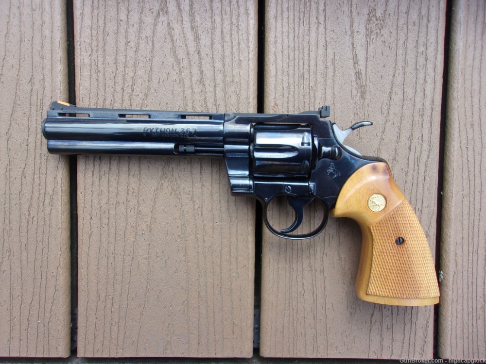 Colt Python .357 Mag 6" Revolver Made 1988 Fired Only 6 Rnds w/ Box $1START-img-5