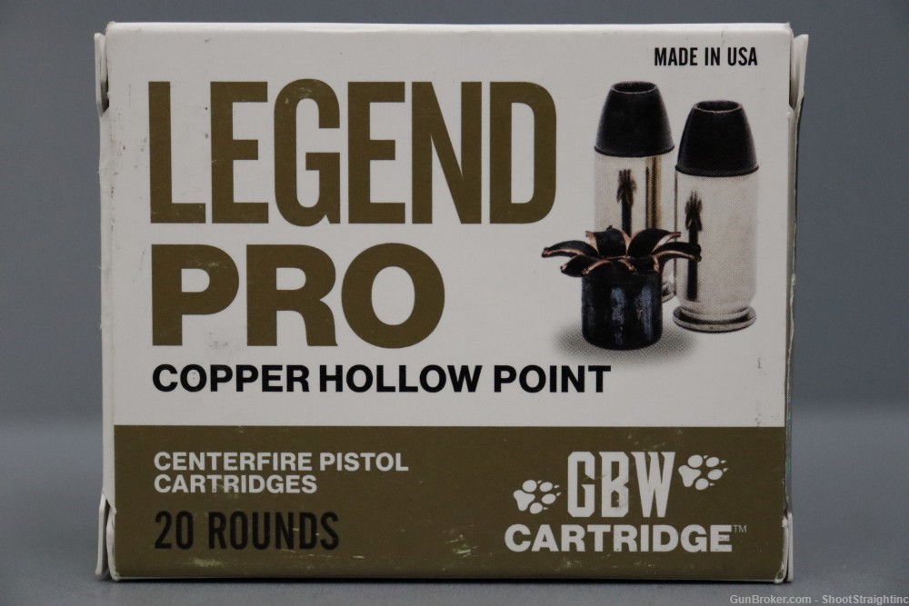 Lot O' GBW Cartridge Legend Pro 185gr Lead Free HP 45ACP [20rds]-img-3