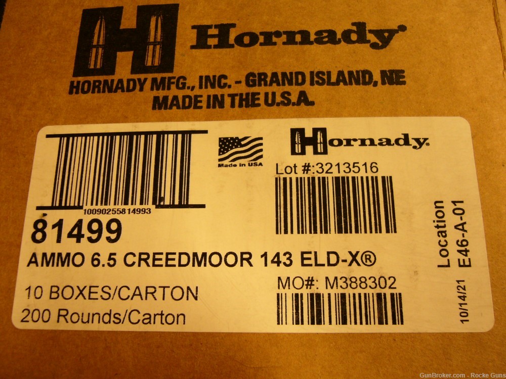 HORNADY 81499 6.5 CREEDMOOR ELD-X HORNADY PRECISION HUNTER CASE 200 ROUNDS -img-1