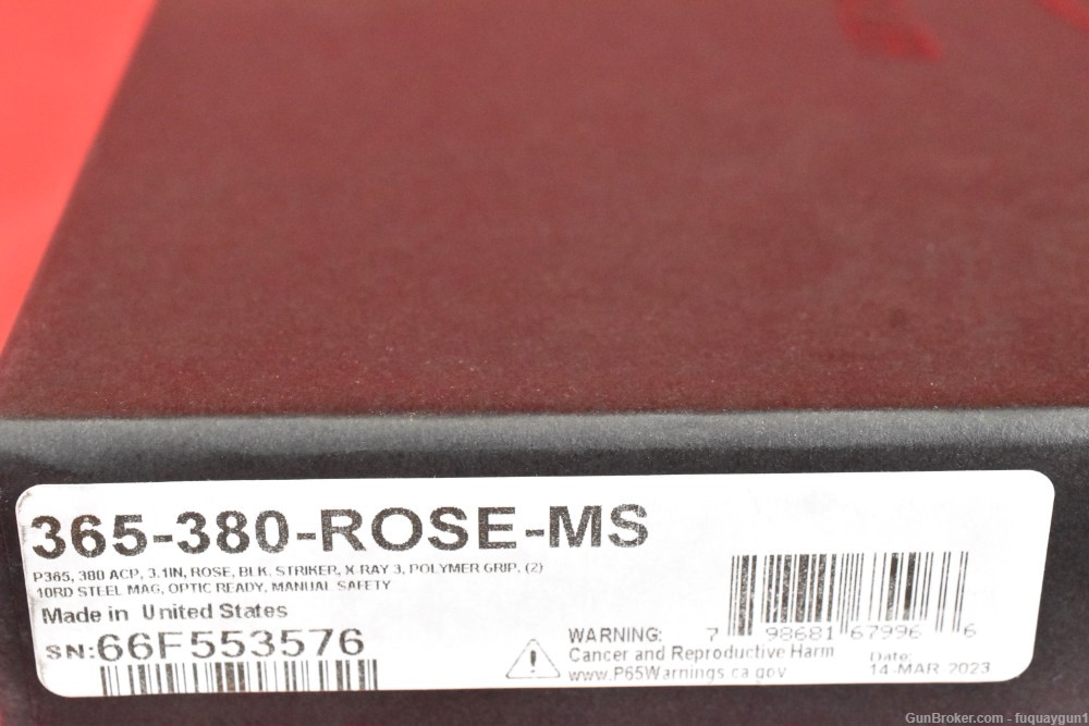 Sig Sauer P365 Rose 380ACP Manual Safety 365-380-ROSE-MS-img-11