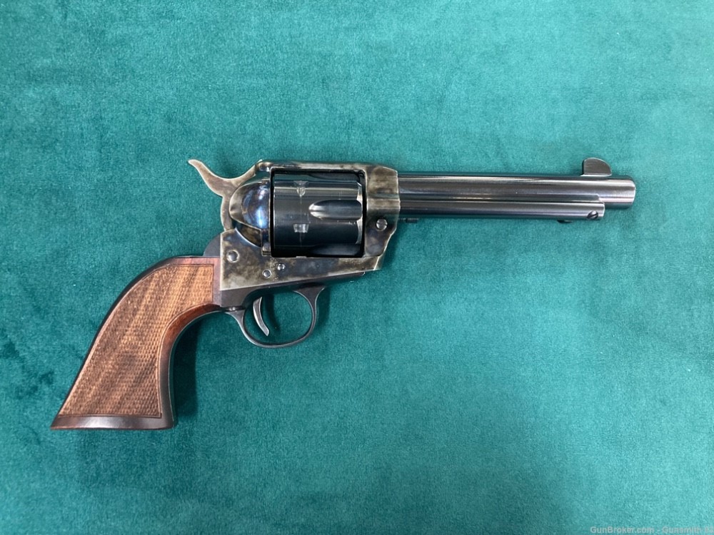 Pietta Great Western II .357mag revolver, leather belt, 2 holsters, & ammo-img-6