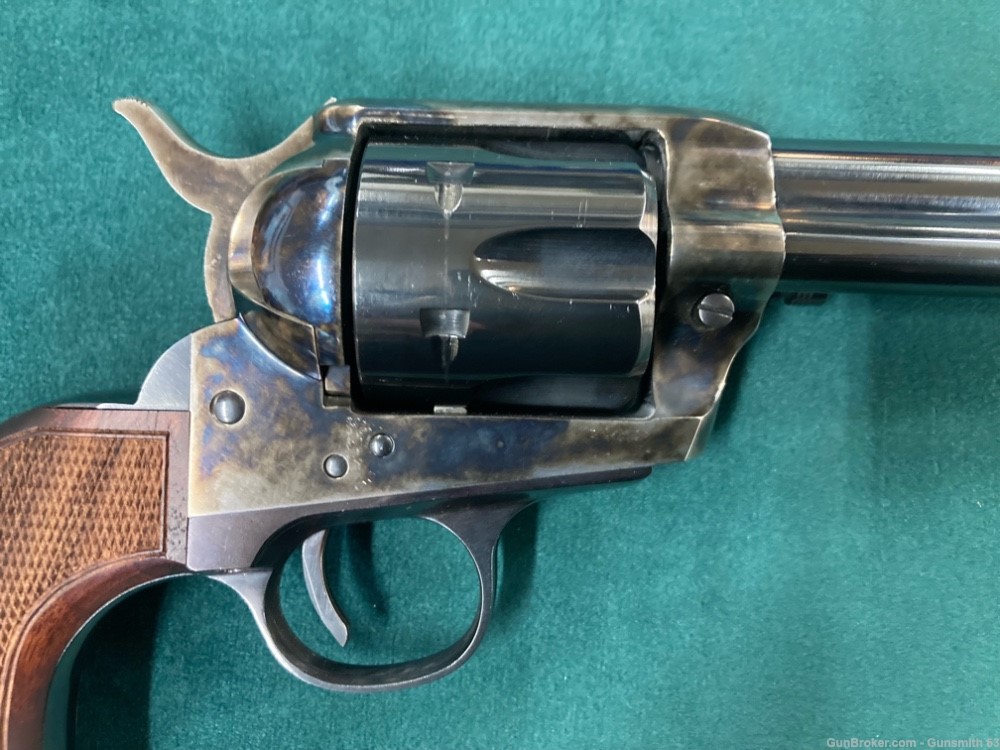 Pietta Great Western II .357mag revolver, leather belt, 2 holsters, & ammo-img-8
