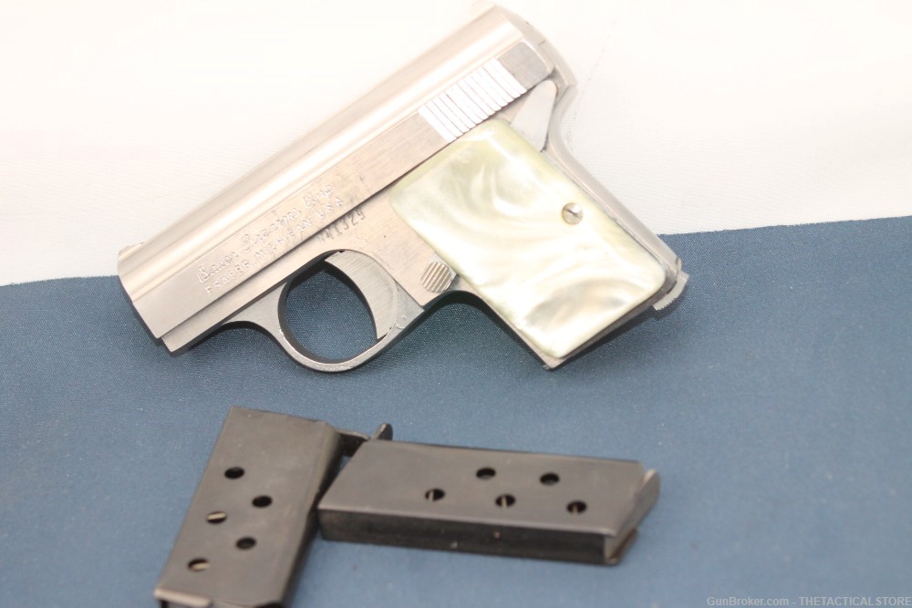 BAUER FIREARMS AUTOMATIC 25 ACP * STAINLESS * Semi-automatic Pistol 3 MAGS-img-3