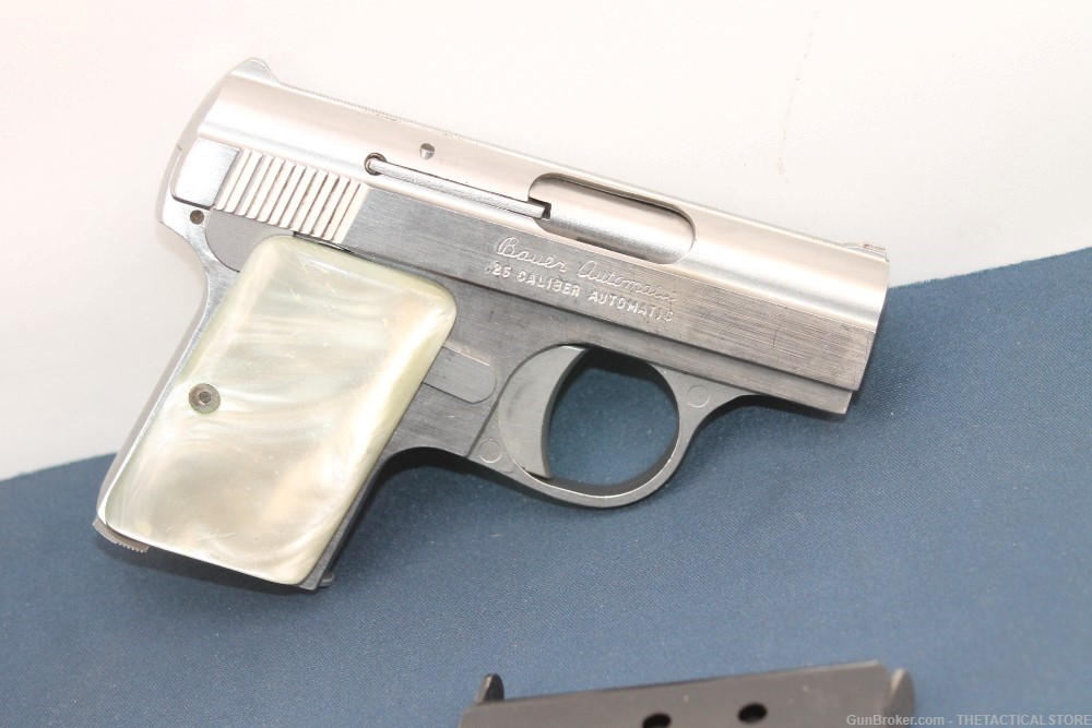 BAUER FIREARMS AUTOMATIC 25 ACP * STAINLESS * Semi-automatic Pistol 3 MAGS-img-2