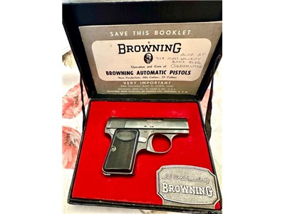 1961 Baby Browning .25 Auto Near Mint in Original Browning Box