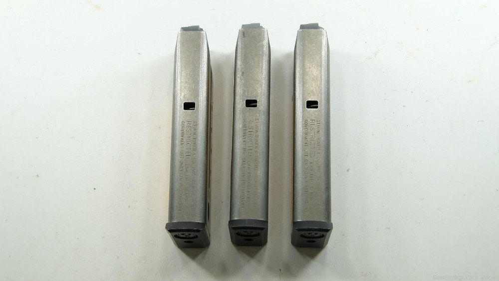 (3 TOTAL) RUGER P89 P93 P94 P95 FACTORY 9MM 15RD L.E. MARKED MAGAZINE 90233-img-1