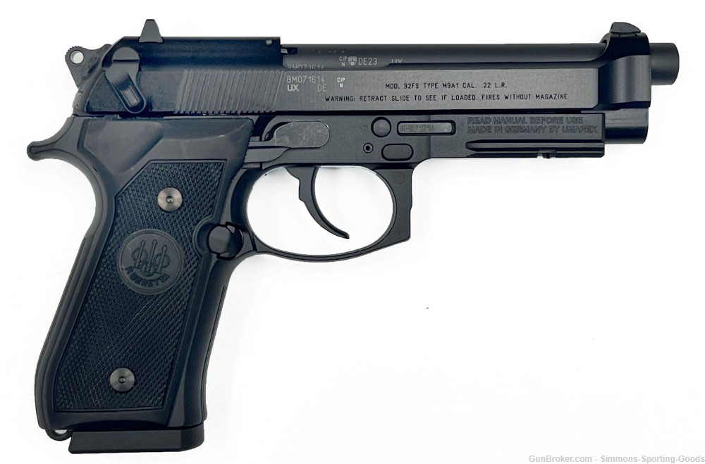 Beretta M9A1 (J90A1M9A1F19) 4.9" .22LR 15Rd Semi Auto Pistol - Black-img-1