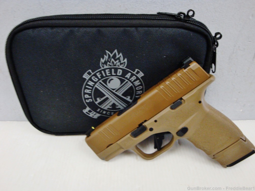 Springfield Armory Hellcat Micro-Compact 9mm Luger W/ Night Sights FDE 3” -img-0
