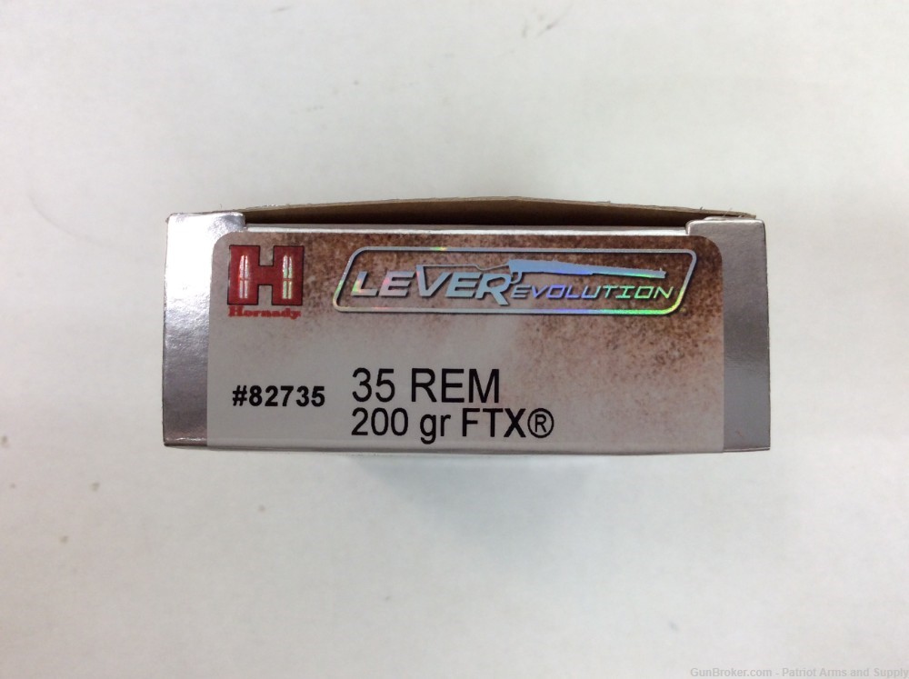 Hornady 35 Remington 200gr FTX LEVERevolution 20rd Box-img-1