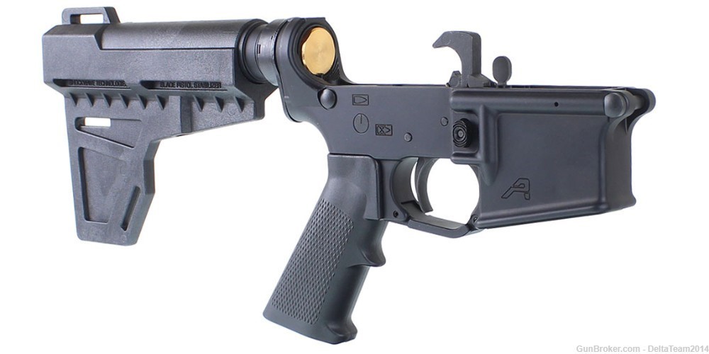 AR15 Pistol Lower Receiver - Aero Precision X15 Lower - KAK Shockwave Blade-img-1