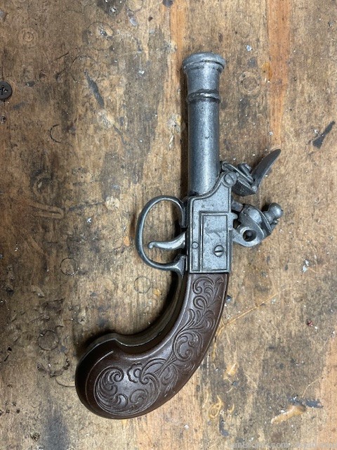 Replica Flintlock Derringer Blank Gun-img-0