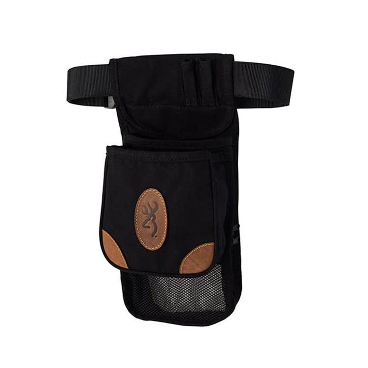 BROWNING Lona Large Deluxe Black/Brown Shell Pouch (121388993)-img-1