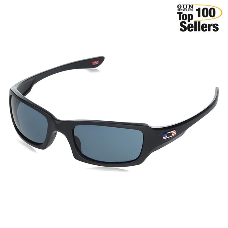 OAKLEY SI Fives Squared Matte Black USA Flag With Prizm Gray Sunglasses-img-0