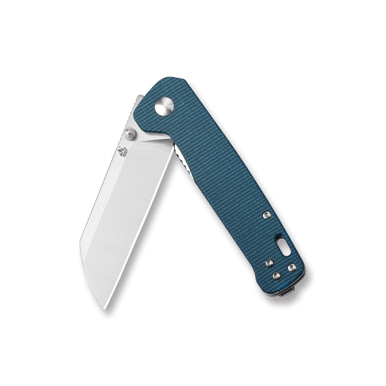 QSP Penguin Blue Micarta Copper Washer Pocket Knife-img-2