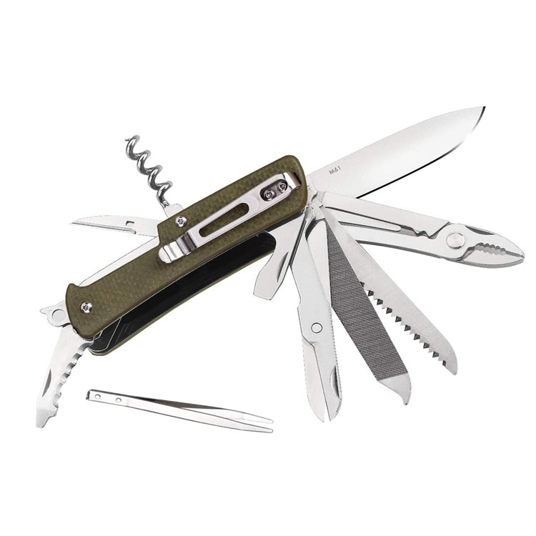 RUIKE Criterion Collection M61 Green Multifunction Knife (M61-G)-img-2