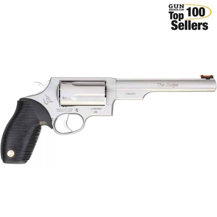 TAURUS Judge 410 Ga/45 LC 6.5in 5rd Stainless Revolver (2-441069T)-img-0