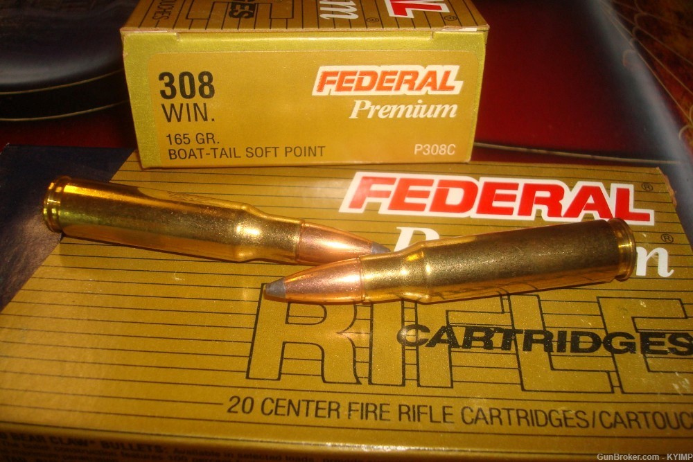100 Federal Premium Match 308 BTSP 165 gr P308C New ammo-img-1