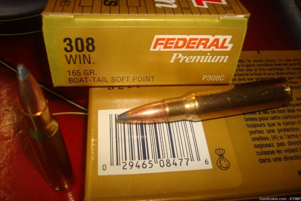 100 Federal Premium Match 308 BTSP 165 gr P308C New ammo-img-2