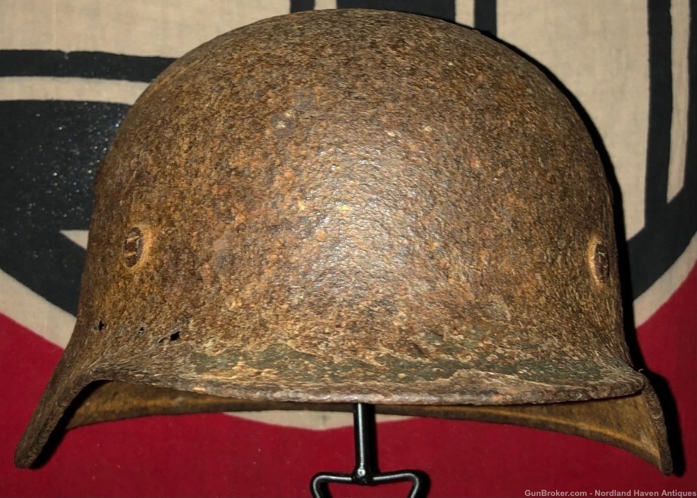 Original WW2 German SD Heer Army Uniform Helmet Battlefield Excavation -img-6