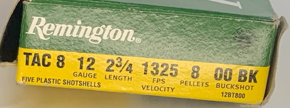 Remington 12ga Express TAC 8, 00 Buckshot, 8 pellets, 2.75", 5rds. -img-1