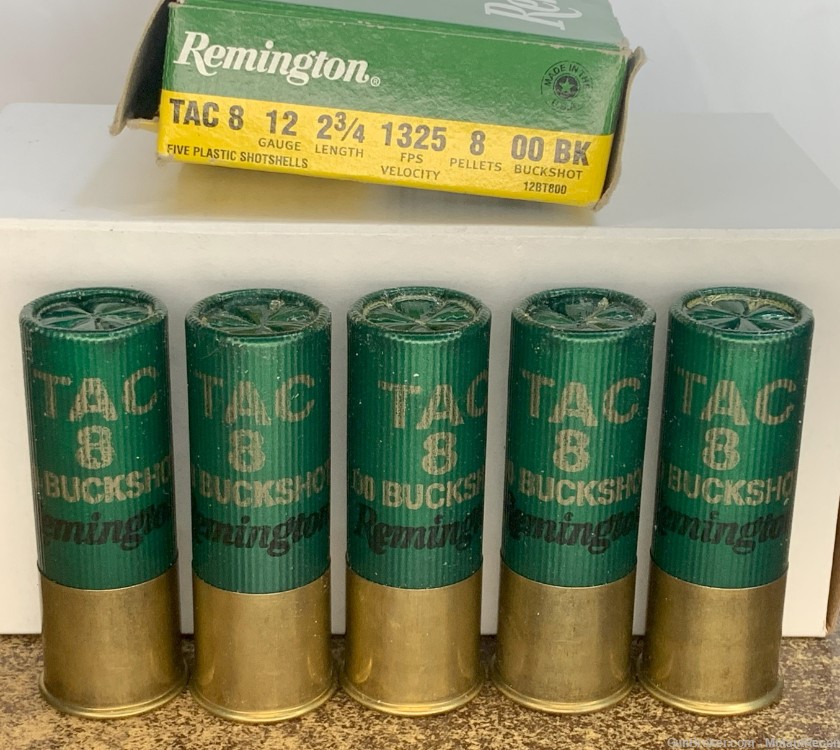 Remington 12ga Express TAC 8, 00 Buckshot, 8 pellets, 2.75", 5rds. -img-0