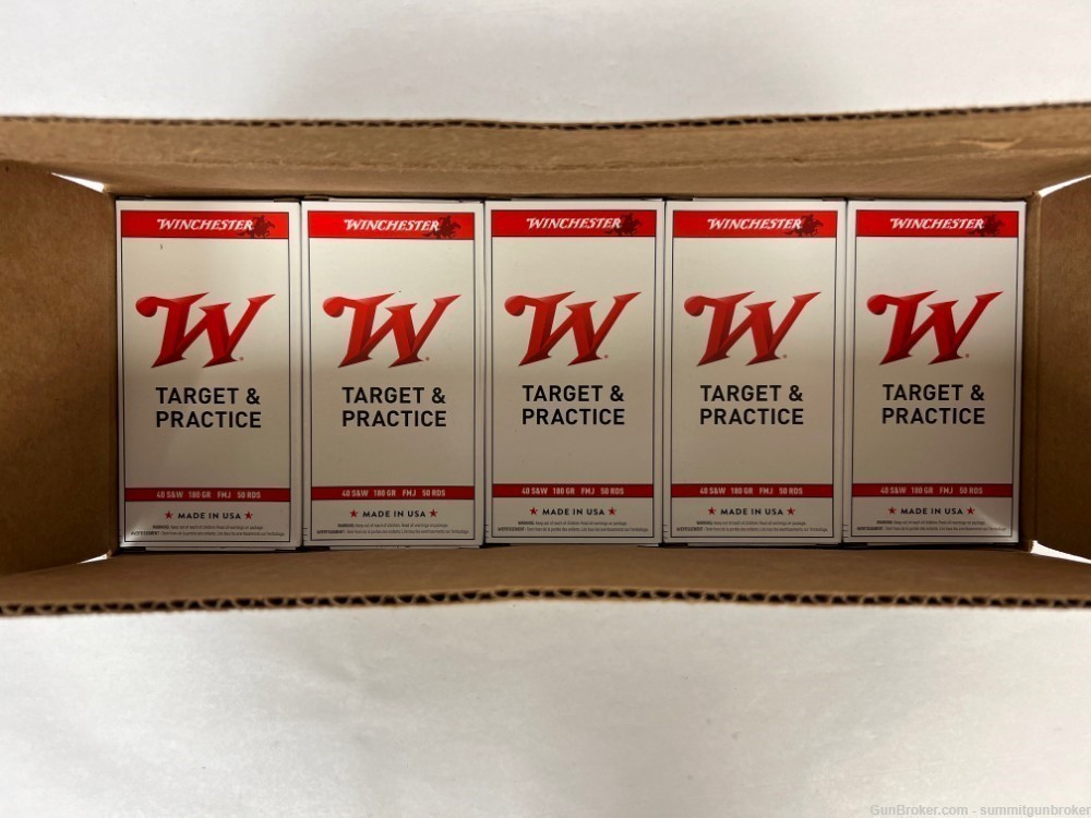 Winchester .40 S&W 180 Grain FMJ Ammunition - 500 Rounds-img-3