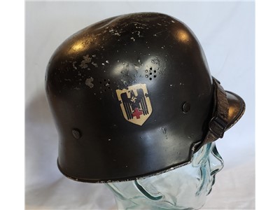 WW2 WWII NSDAP German Third Reich Red Cross Medics DD M34 Aluminum Helmet!