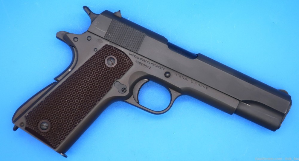 WW2 Colt 1911A1 45ACP US Army ca. 1943 Excellent Example Matching-img-16