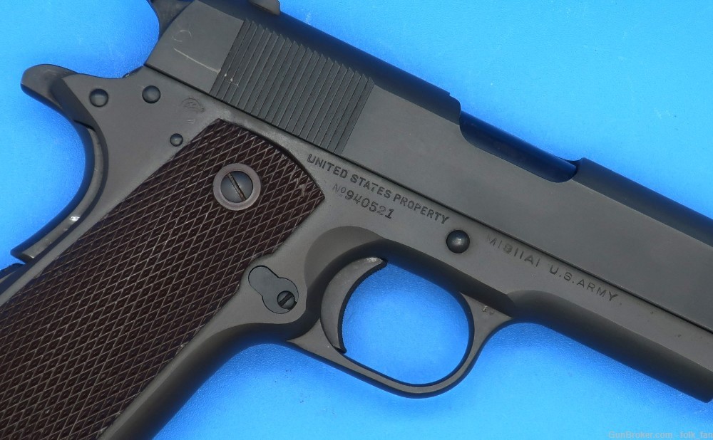 WW2 Colt 1911A1 45ACP US Army ca. 1943 Excellent Example Matching-img-18