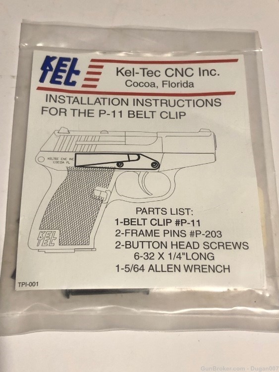 Keltec P11 belt clip 9mm kelt-tec p11-img-0