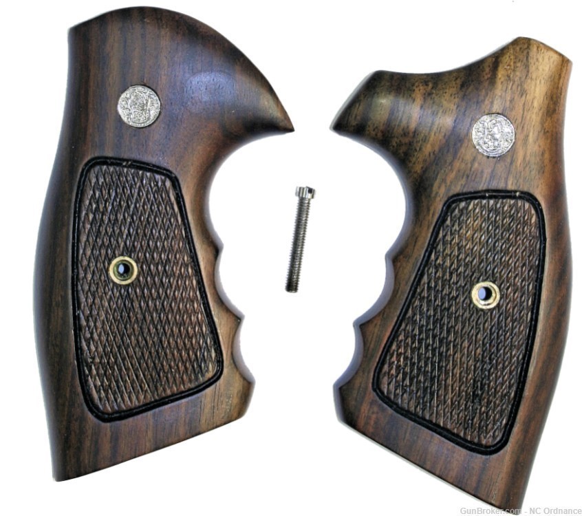 Smith & Wesson J Frame Rosewood Combat Grips, Checkered-img-0