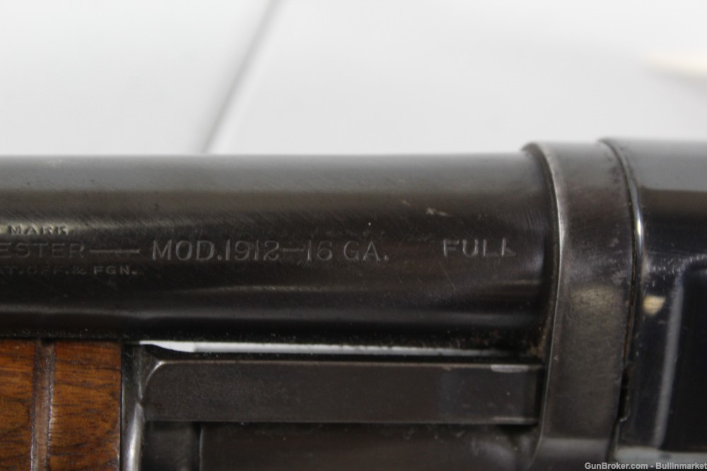 Winchester 1912 16 Gauge Pump Action Shotgun 26" Barrel Mfg 1913-img-9