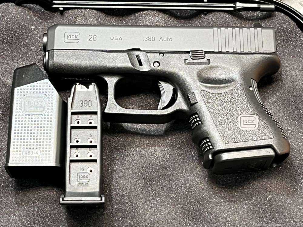 Glock 28, GEN 3 Semi-auto Safe Action Sub-Compact 380 ACP 3.43" NO CC FEES -img-2