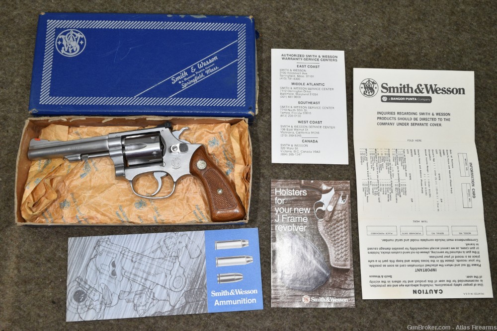 Smith & Wesson Model 63 .22LR 4" Stainless Revolver 1981-img-36