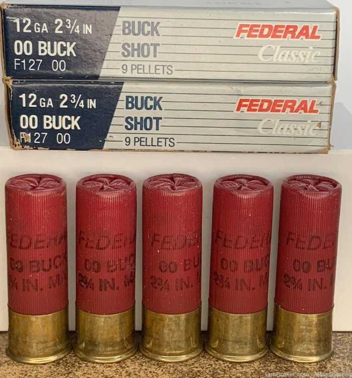 Federal 12ga Classic 00 Buckshot 9 pellets, 2.75", 5rds. -img-0