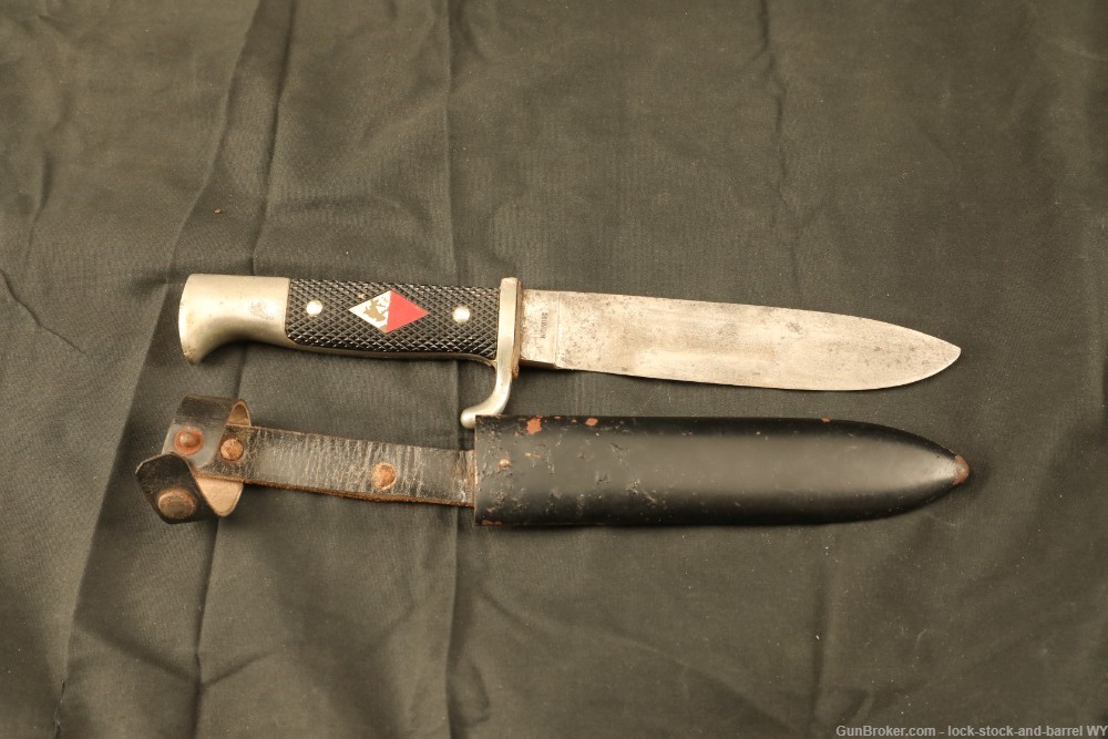 Vintage German Boy Scout Fixed Blade Knife w/ Scabbard-img-1