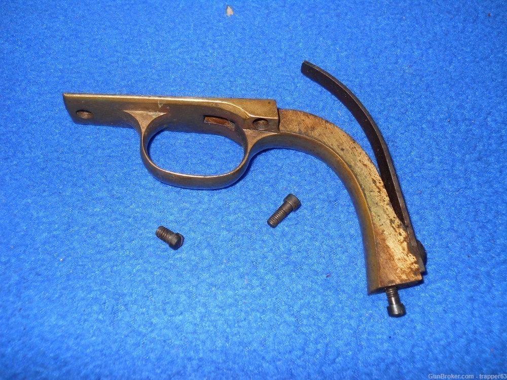 NAVY ARMS 1851 BP 36ca. BRASS TRIGGER GUARD w/ MAINSPRING & SCRS #A520-img-2