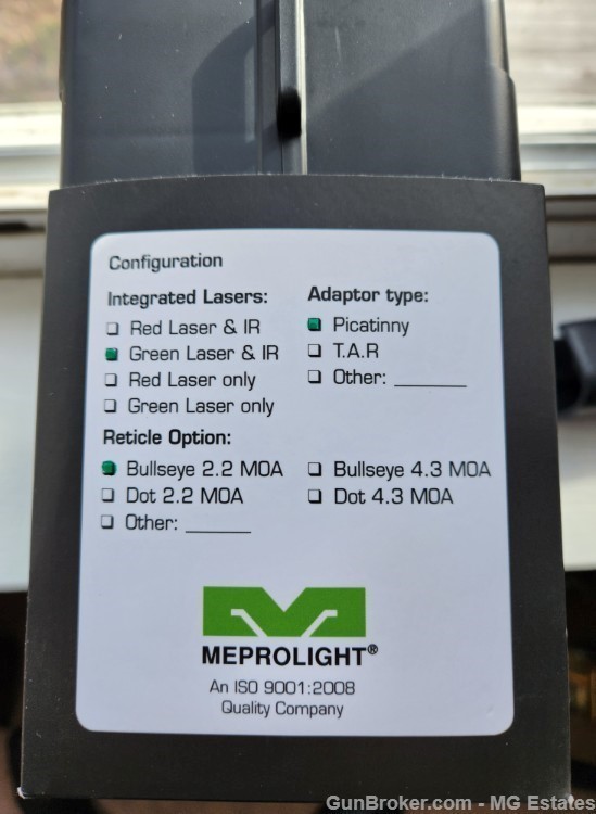 Meprolight Mor Pro Optic W/ FULL POWER IR & Visible Green Laser-img-10