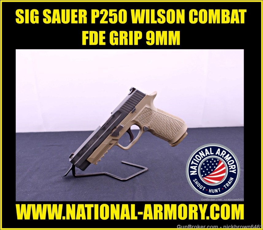 SIG SAUER P250 FULL SIZE 9MM WILSON COMBAT GRIP 17RD MAG DAO-img-22