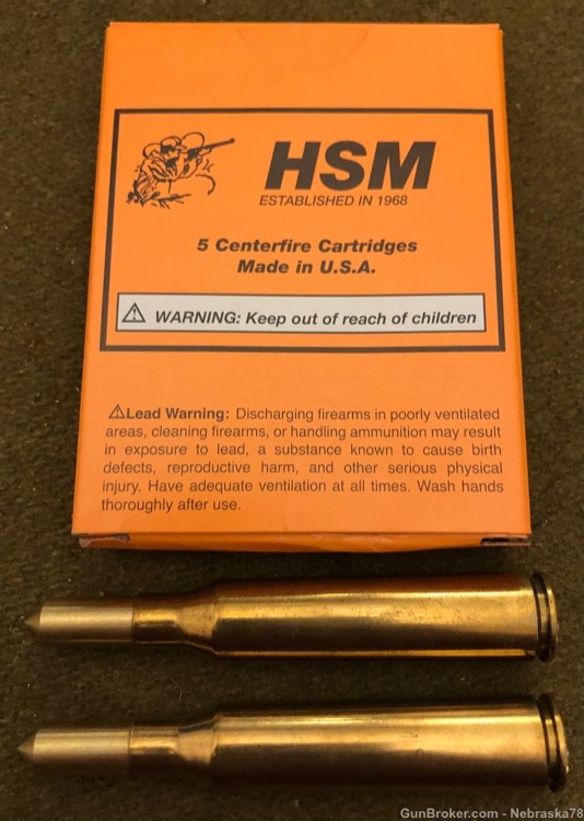 Two rounds rare HSM .338 Lapua Magnum .338LM brass glass penetration ammo-img-0