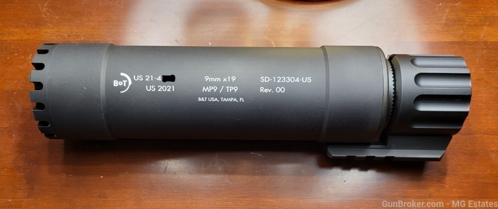 Brugger & Thomet B&T TP9 / MP9 Suppressor Newest RBS Version SD-123304-US -img-0