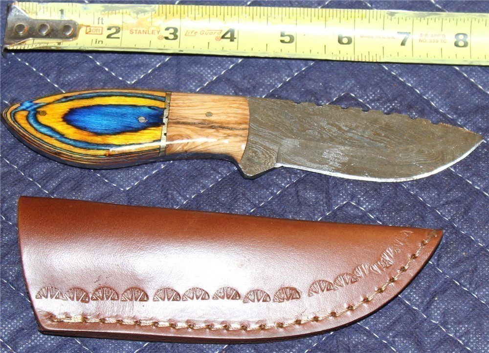 HANDMADE CUSTOM HUNTING KNIFE DAMASCUS STEEL SK4217-img-0